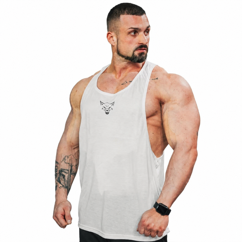 BLACK LINE WHITE TANK TOP
